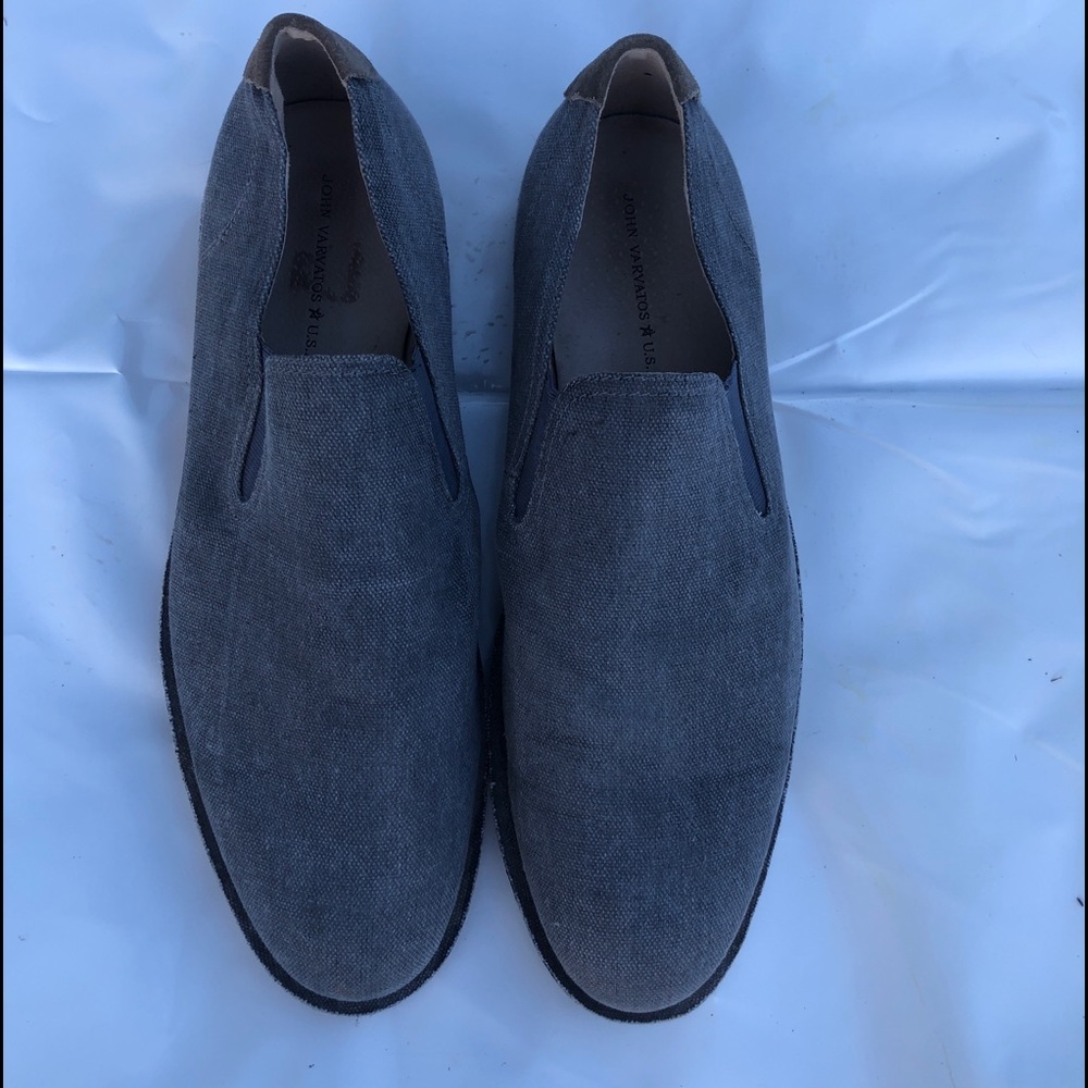 John Varvatos slip on canvas shoes size 45 grey